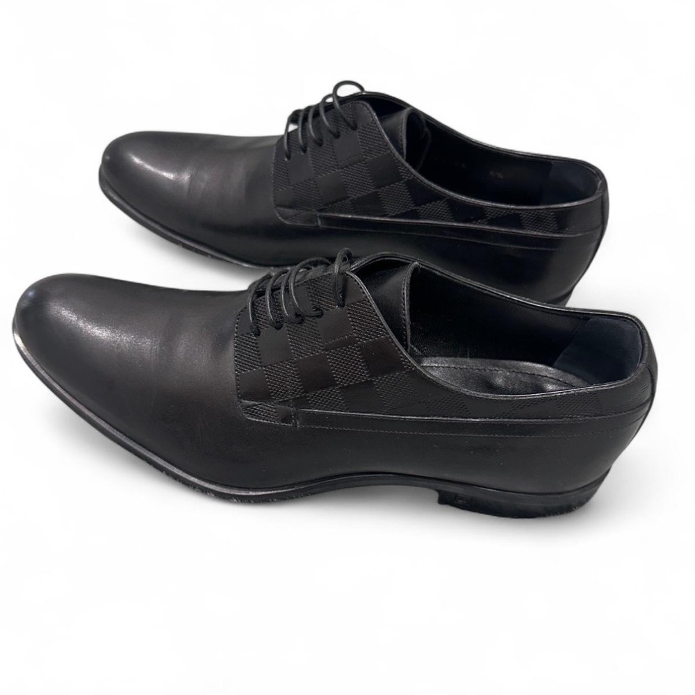 Louis Vuitton Derby Men's Black Leather Dress Shoes Size 6 1/2 - Picture 3 of 12